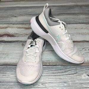 Nike  Men's React Miler 2 Platinum Tint/Dynamic Turquoise-White Size-10